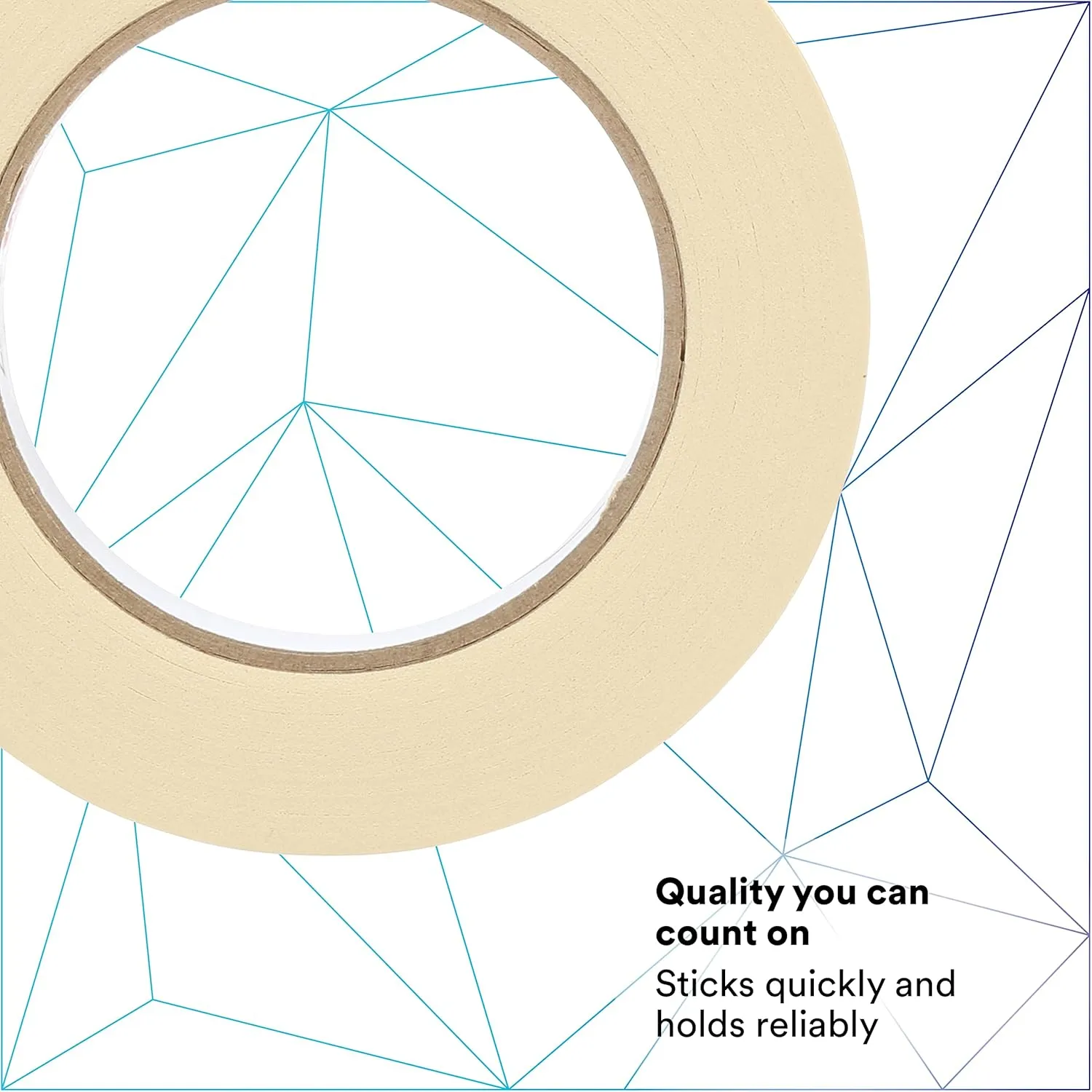 3M Masking Tape 2307, Tan Color, General Purpose, Rubber Adhesive, Crepe-Paper Backing, 24 mm x 55 m, 5.2 mil