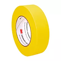 3M Automotive Refinish Masking Tape 388N, 06654, 36 mm x 55 m, Yellow, Crepe Backing, Moisture Resistant