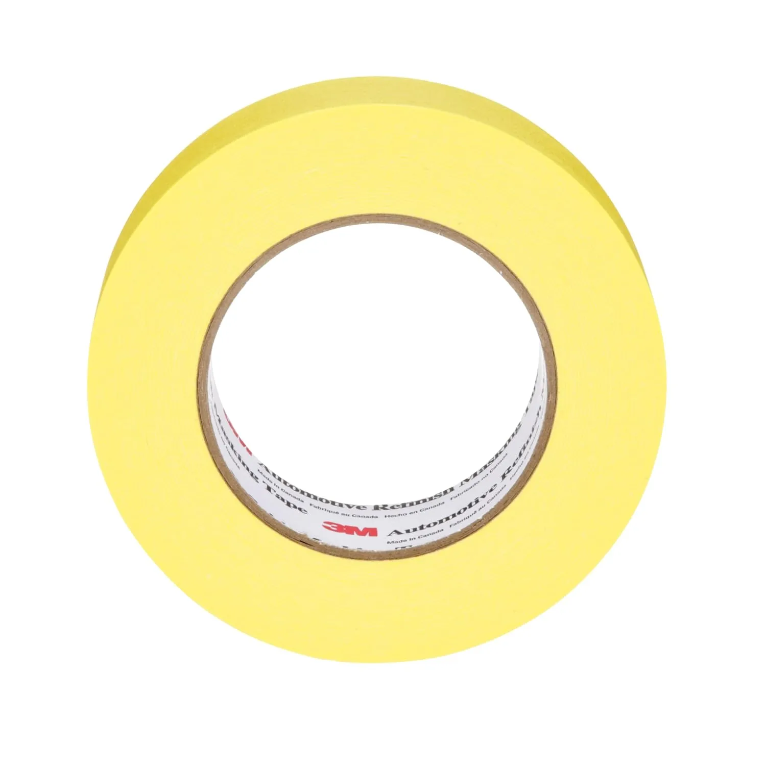 3M Automotive Refinish Masking Tape 388N, 06654, 36 mm x 55 m, Yellow, Crepe Backing, Moisture Resistant