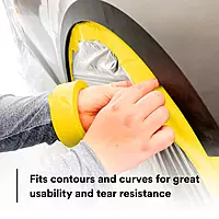 3M Automotive Refinish Masking Tape 388N, 06654, 36 mm x 55 m, Yellow, Crepe Backing, Moisture Resistant
