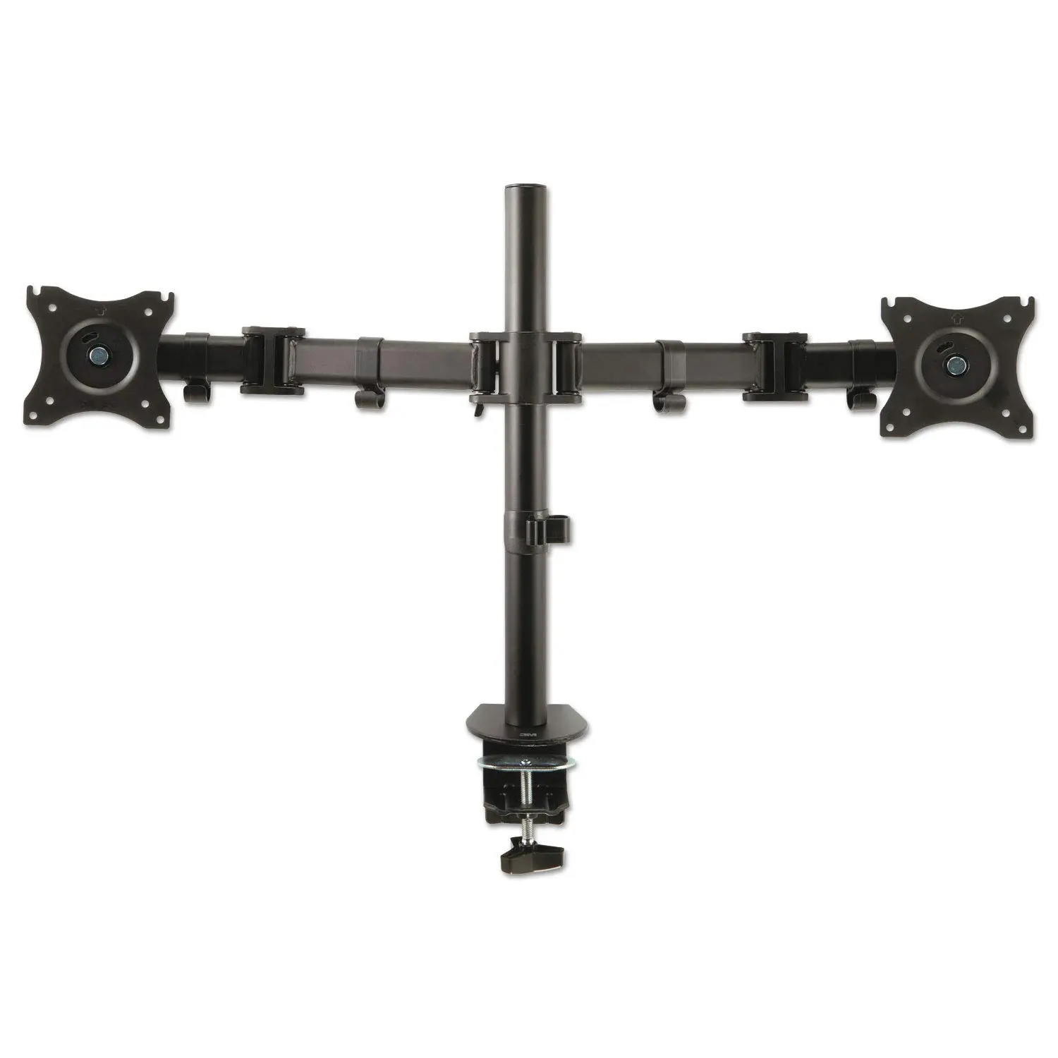 3M Dual Monitor Mount, for 27" Monitors, 360 Degree Rotation, +45/-45 Tilt, 90 Pan, Black, Supports 20 Lb
