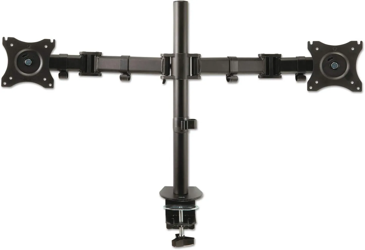 3M Dual Monitor Mount, for 27" Monitors, 360 Degree Rotation, +45/-45 Tilt, 90 Pan, Black, Supports 20 Lb