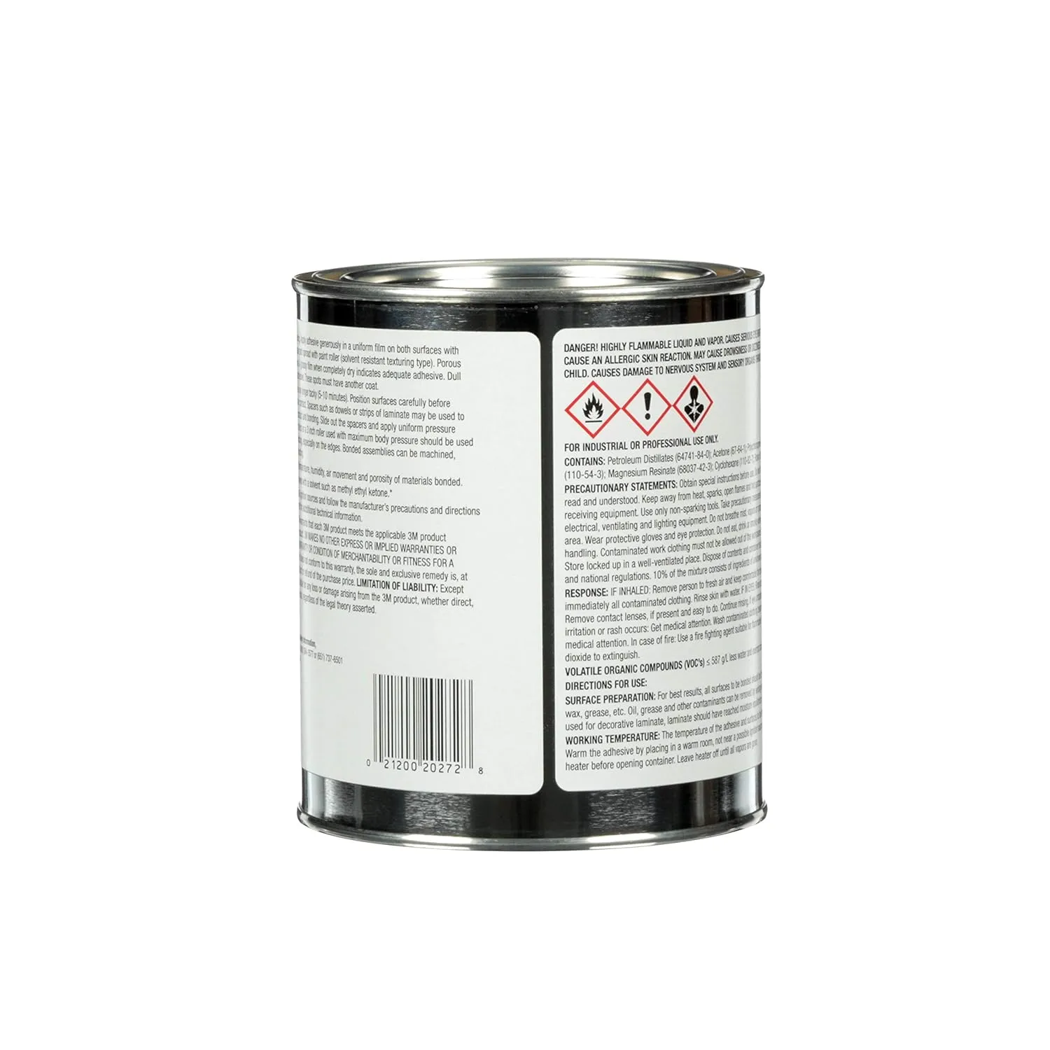 3M Neoprene Contact Adhesive 10, Light Yellow, 1 Quart Can 1 qt