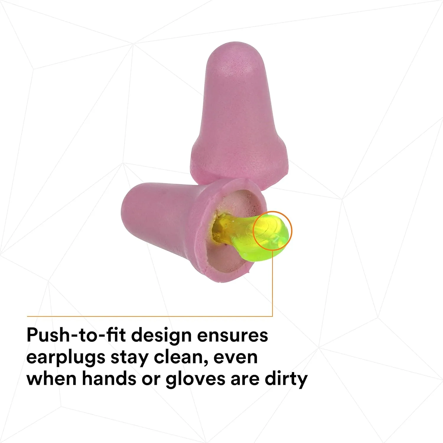 3M No-Touch Foam Earplugs P2000, Uncorded, 100 Pair/Case|Purple| One Size