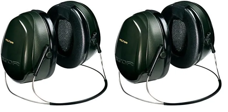 3M - H7B Peltor Optime 101 Behind-the-Head Earmuff, Hearing Protection, Ear Protectors, NRR 26 dB Green Pack of 2