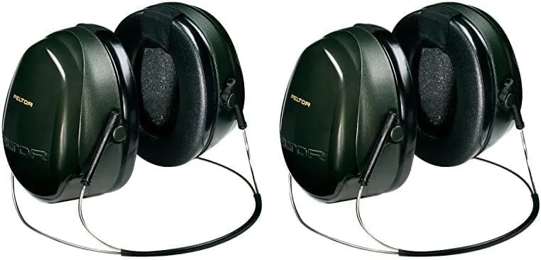 3M - H7B Peltor Optime 101 Behind-the-Head Earmuff, Hearing Protection, Ear Protectors, NRR 26 dB Green Pack of 2