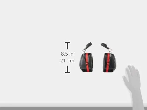 3M H10P3E Peltor Optime 105 Helmet Attachable Earmuff, NRR 27 dB, Black, Large