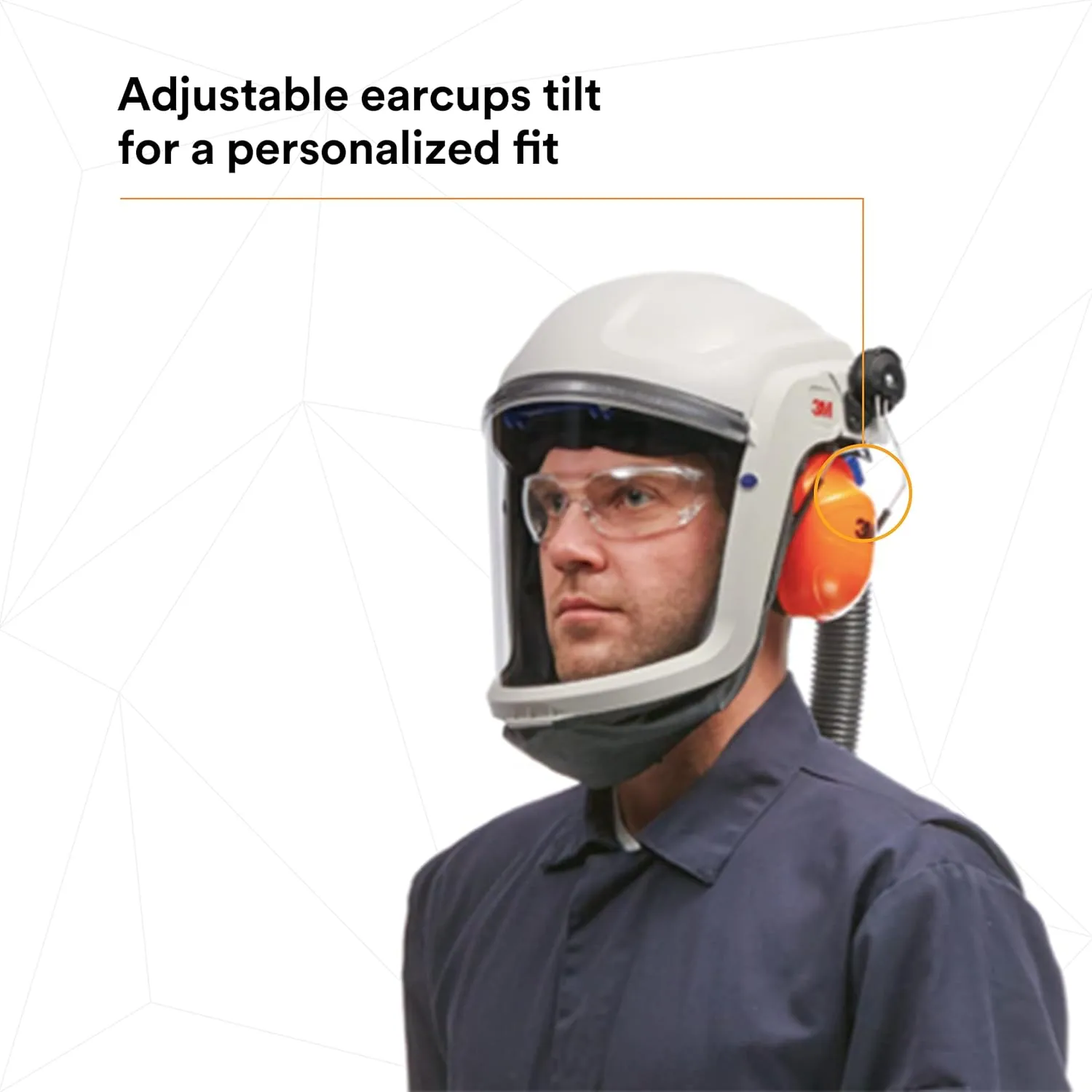 3M PELTOR Earmuff Assembly M-985/37333(AAD), for Versaflo M-100 and M-300 Products, Pair, 1 EA/Case