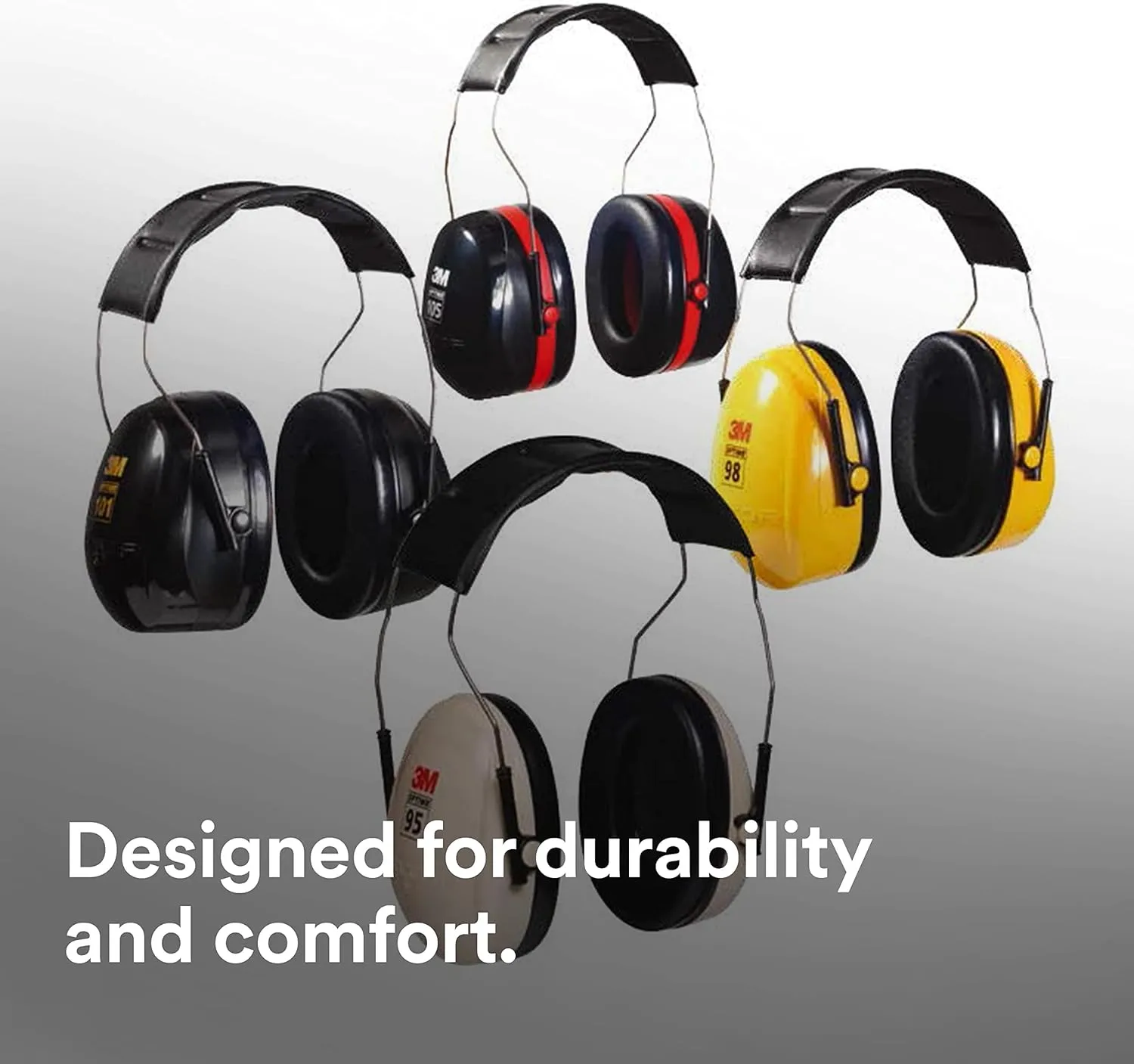 3M - CASH7A Peltor Optime 101 Over-the-Head Earmuff, Hearing Protection, NRR 27dB Green