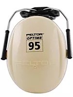 3M 10093045080653 Peltor Optime 95 Non-Electronic Muff, NRR 21 DB, White, Standard