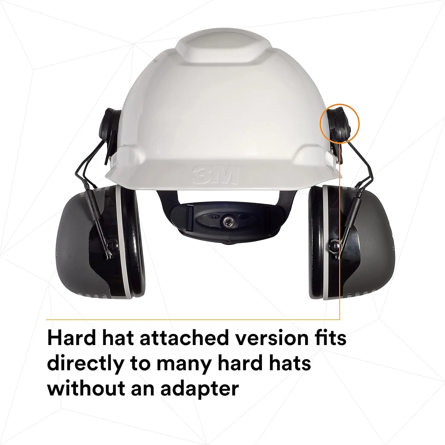 3M PELTOR Ear Muff Hearing Protection, X5 Series, Noise Protection NRR 21 dB, Construction, Manufacturing, Automotive One Size Fits Most Cap Style Hard Hat Attached