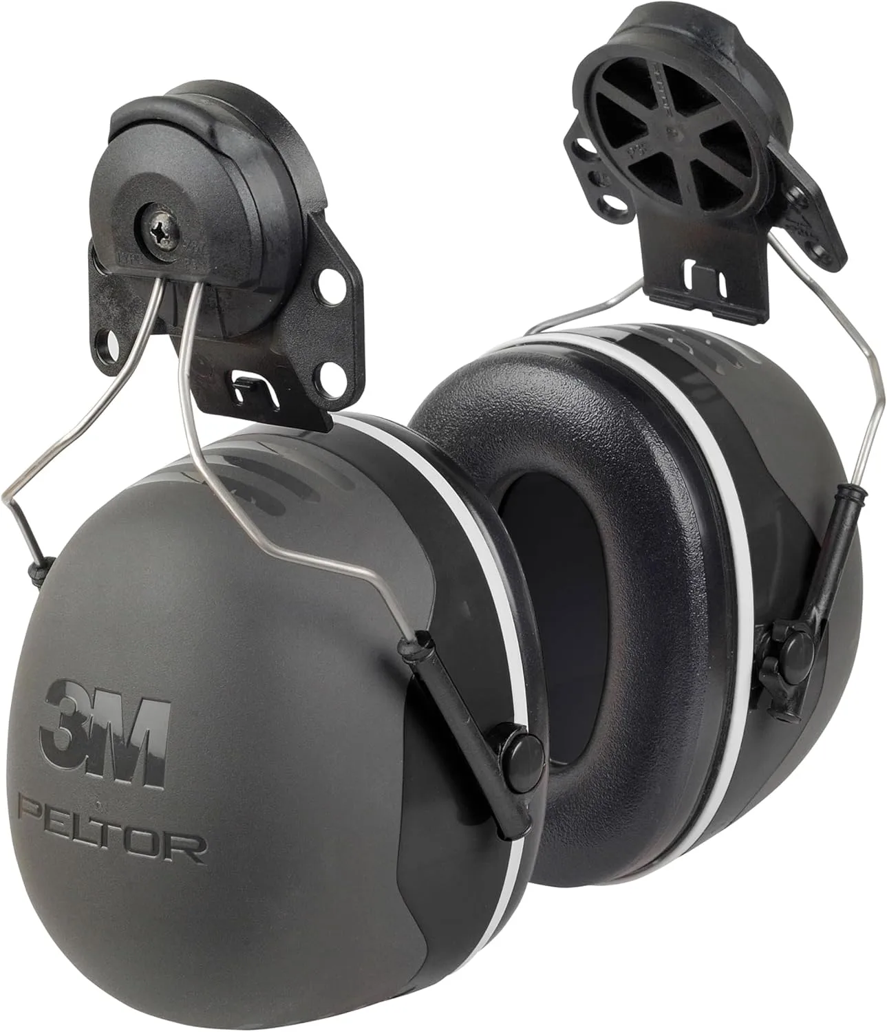3M PELTOR Ear Muff Hearing Protection, X5 Series, Noise Protection NRR 21 dB, Construction, Manufacturing, Automotive One Size Fits Most Cap Style Hard Hat Attached