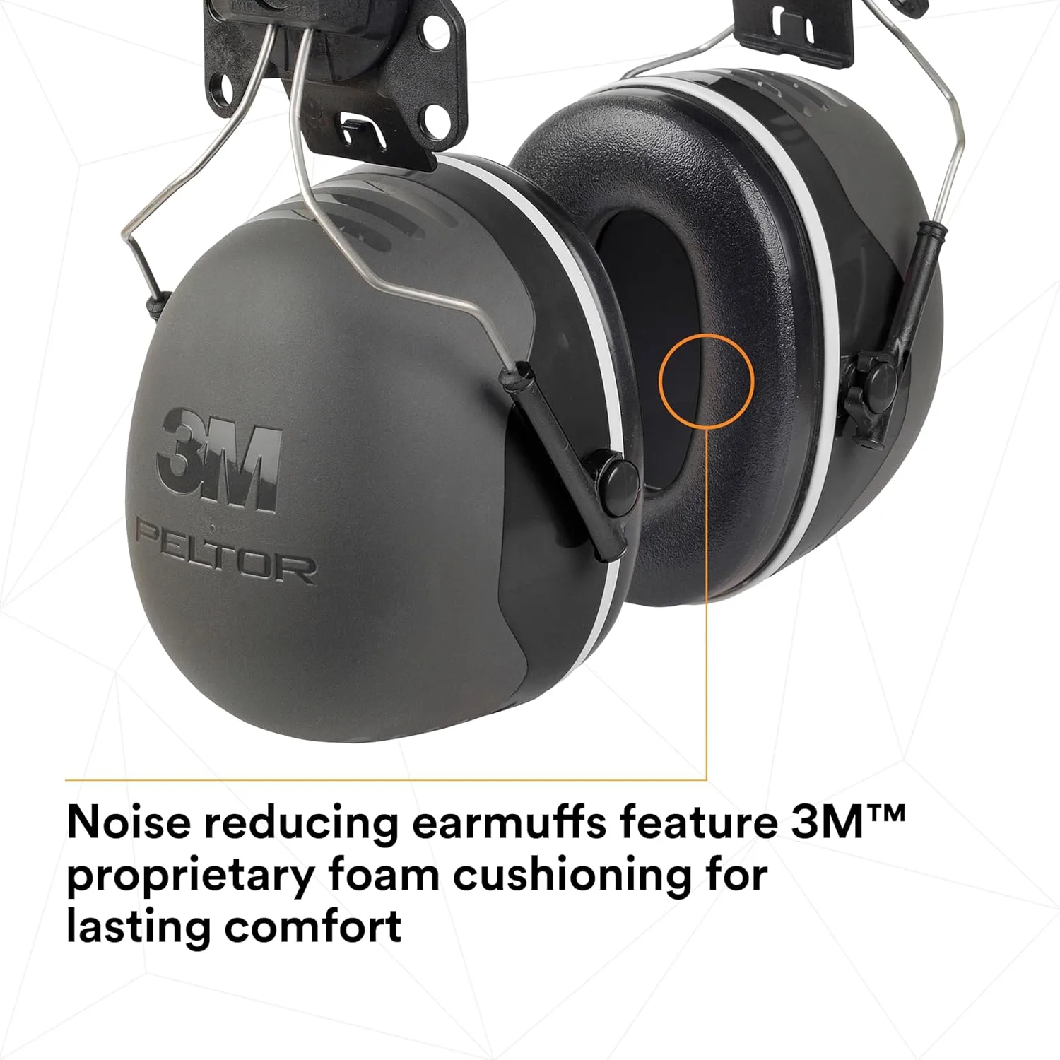 3M PELTOR Ear Muff Hearing Protection, X5 Series, Noise Protection NRR 21 dB, Construction, Manufacturing, Automotive One Size Fits Most Cap Style Hard Hat Attached
