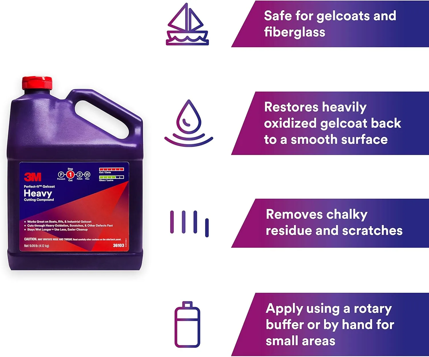 3M Perfect-It Gelcoat Heavy Cutting Compound