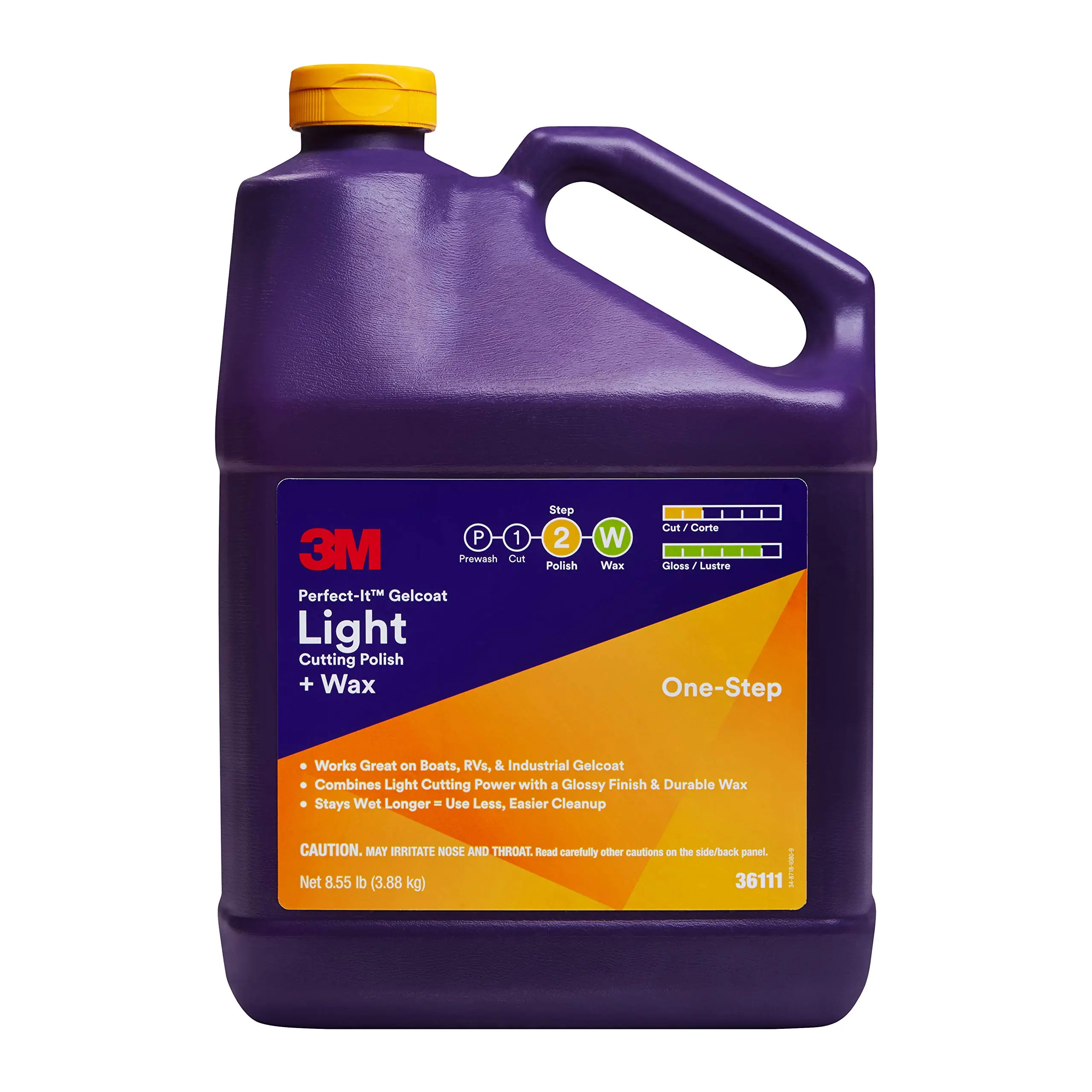 3M Perfect-It Gelcoat Light Cutting Polish + Wax for Boats and RVs