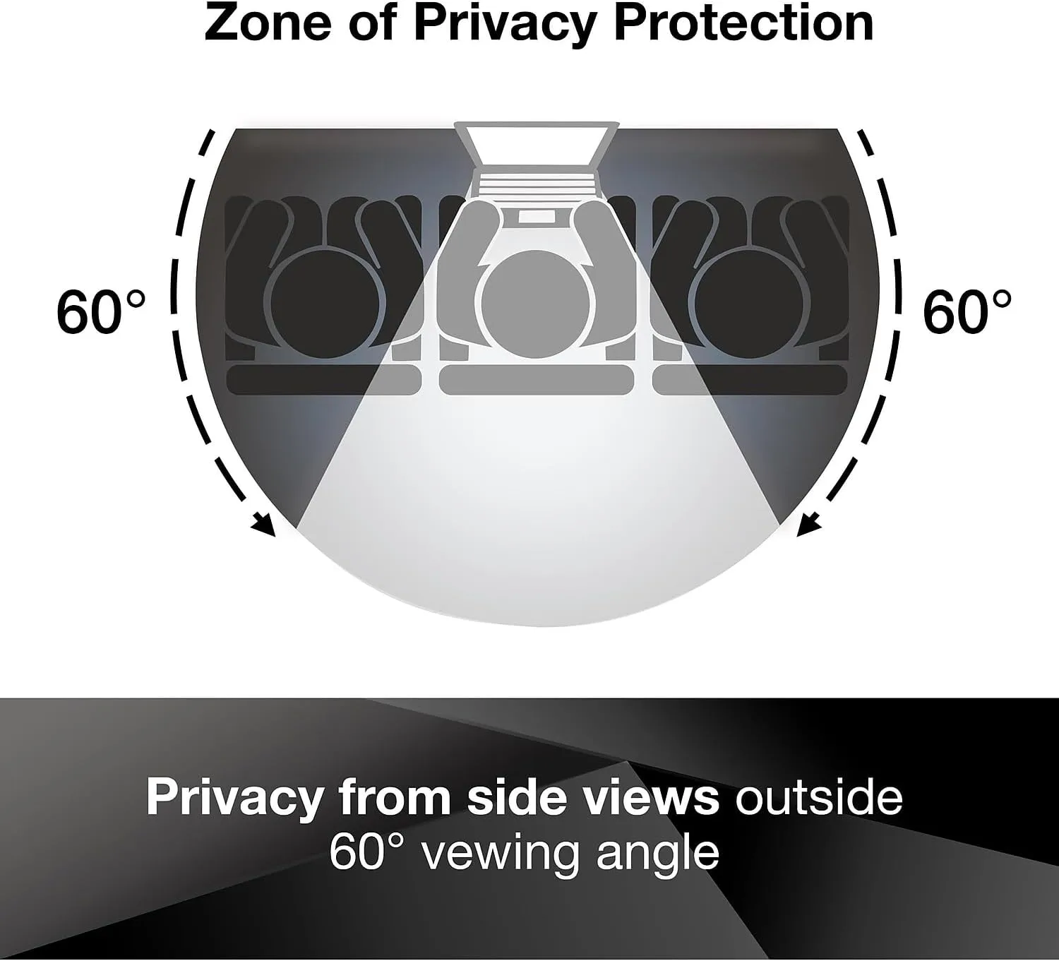 3M Frameless Black Privacy Filter for Widescreen Monitors