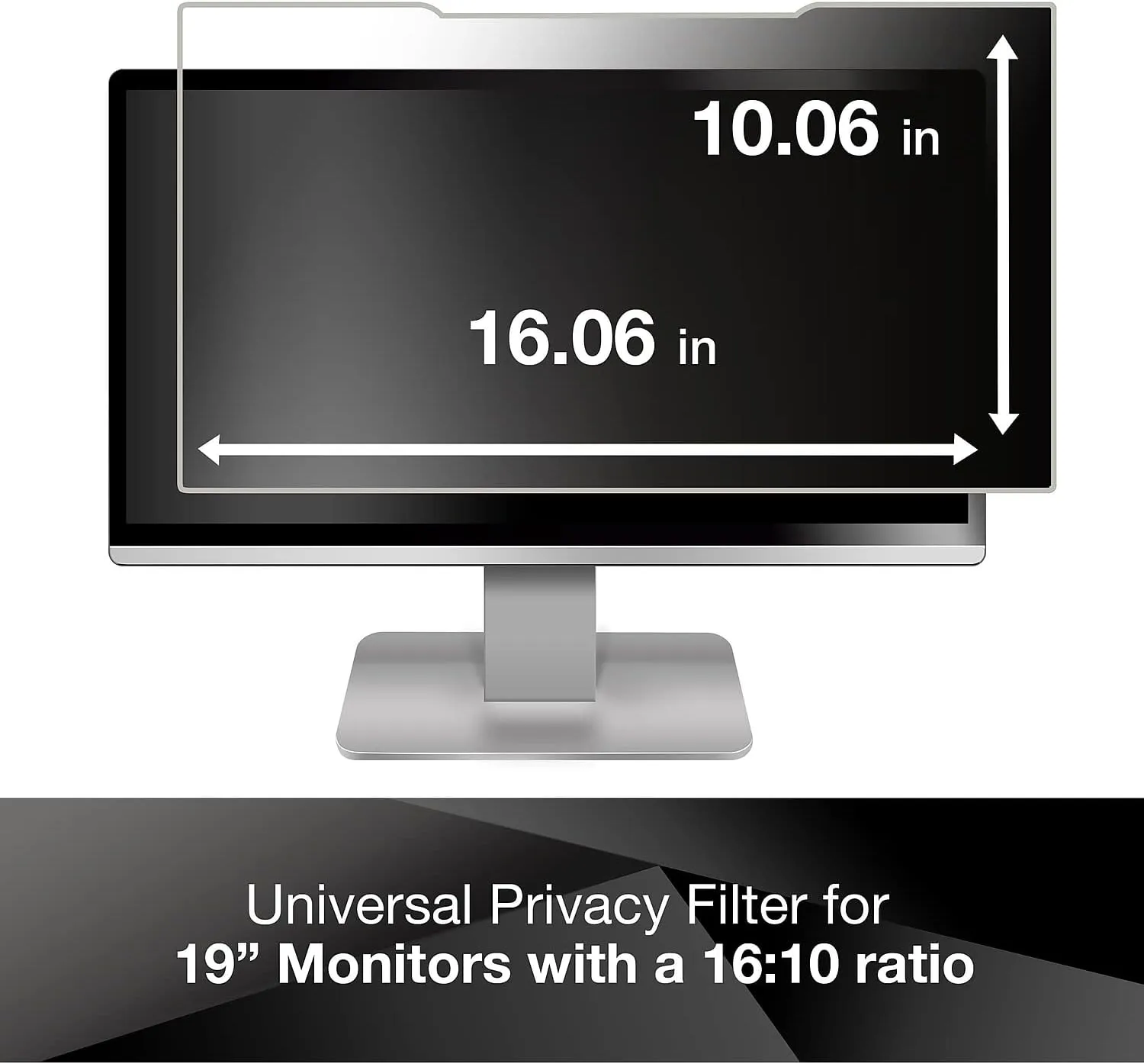 3M Frameless Black Privacy Filter for Widescreen Monitors