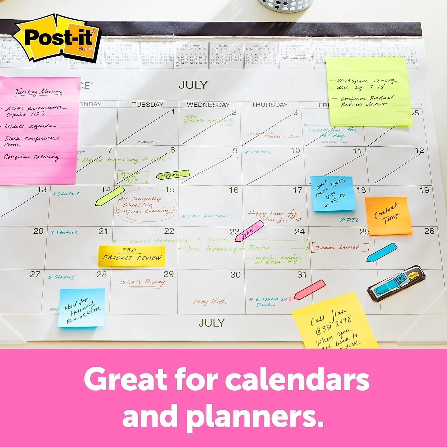 Post-it Flags Arrow 1/2" Page Flags, Eight Assorted Colors, 250/Pack (684VAD2)