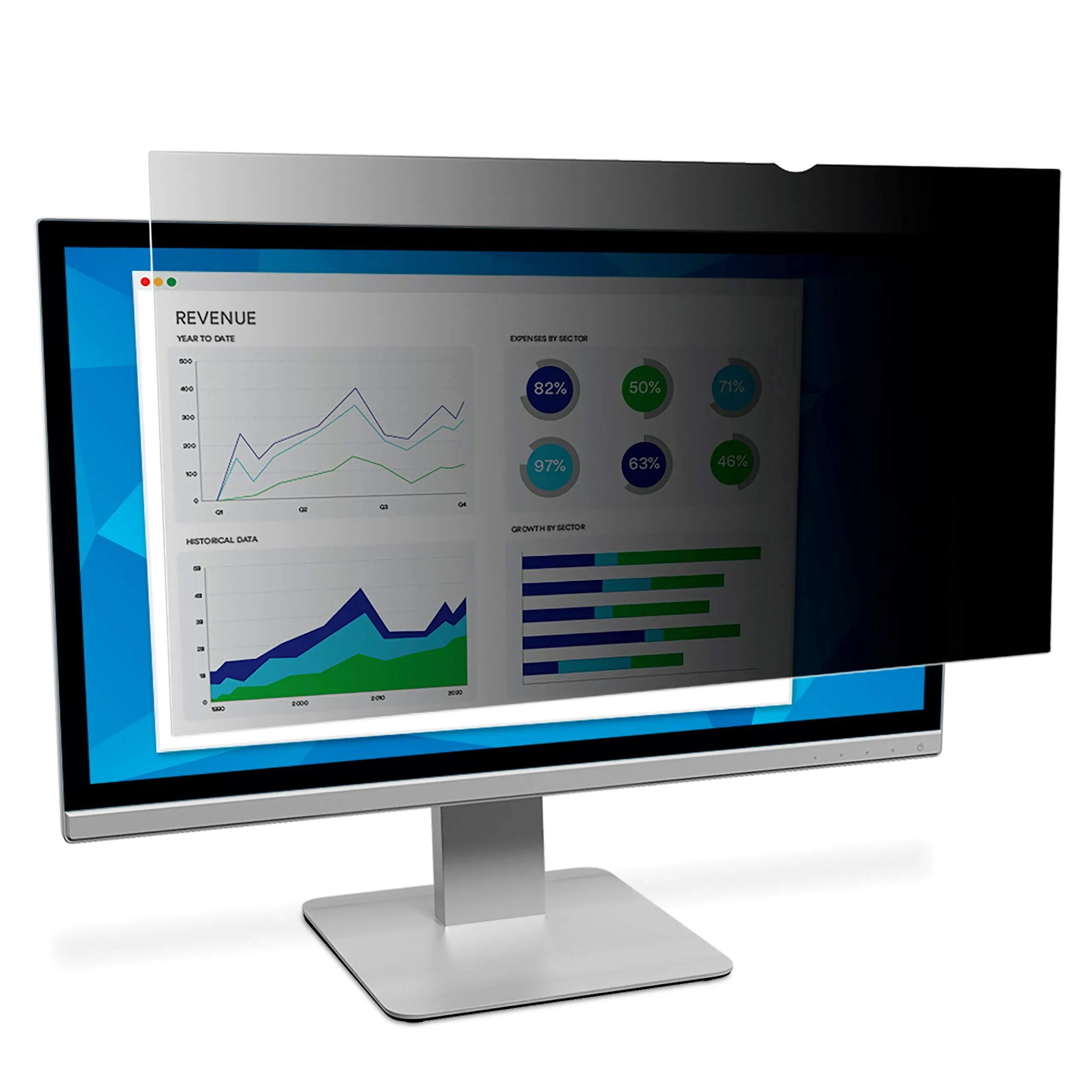 3M Privacy Filter for 23.6" Widescreen Monitor, Blackout Side Views (PF236W9B)