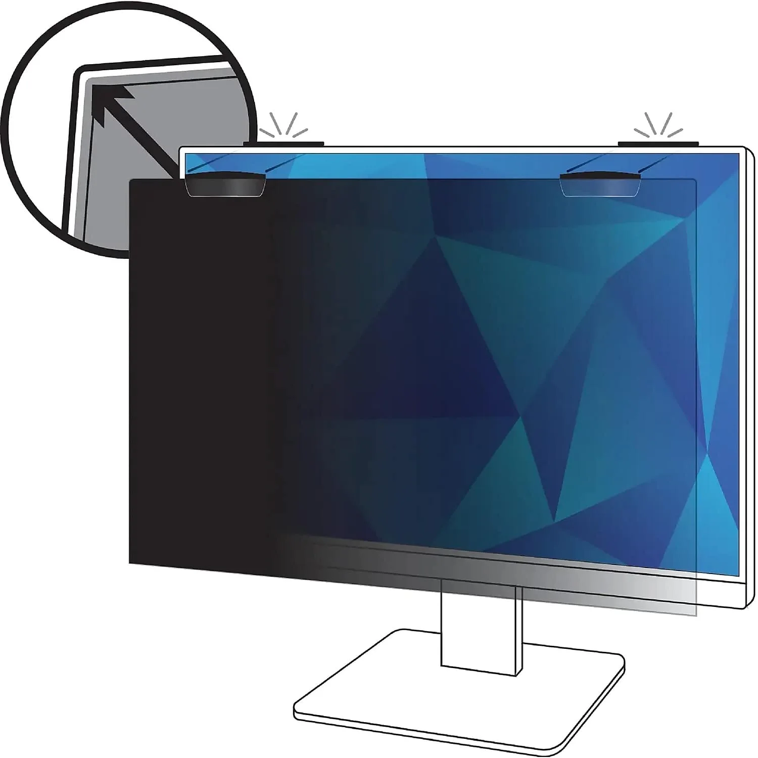 3M Privacy Filter for 24in Full Screen Monitor COMPLY Magnetic Attach (16:10 aspect ratio)