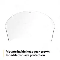 3M Clear Propionate Faceshield W96, Pack of 10, 82700-00000, Molded