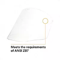 3M Clear Propionate Faceshield W96, Pack of 10, 82700-00000, Molded