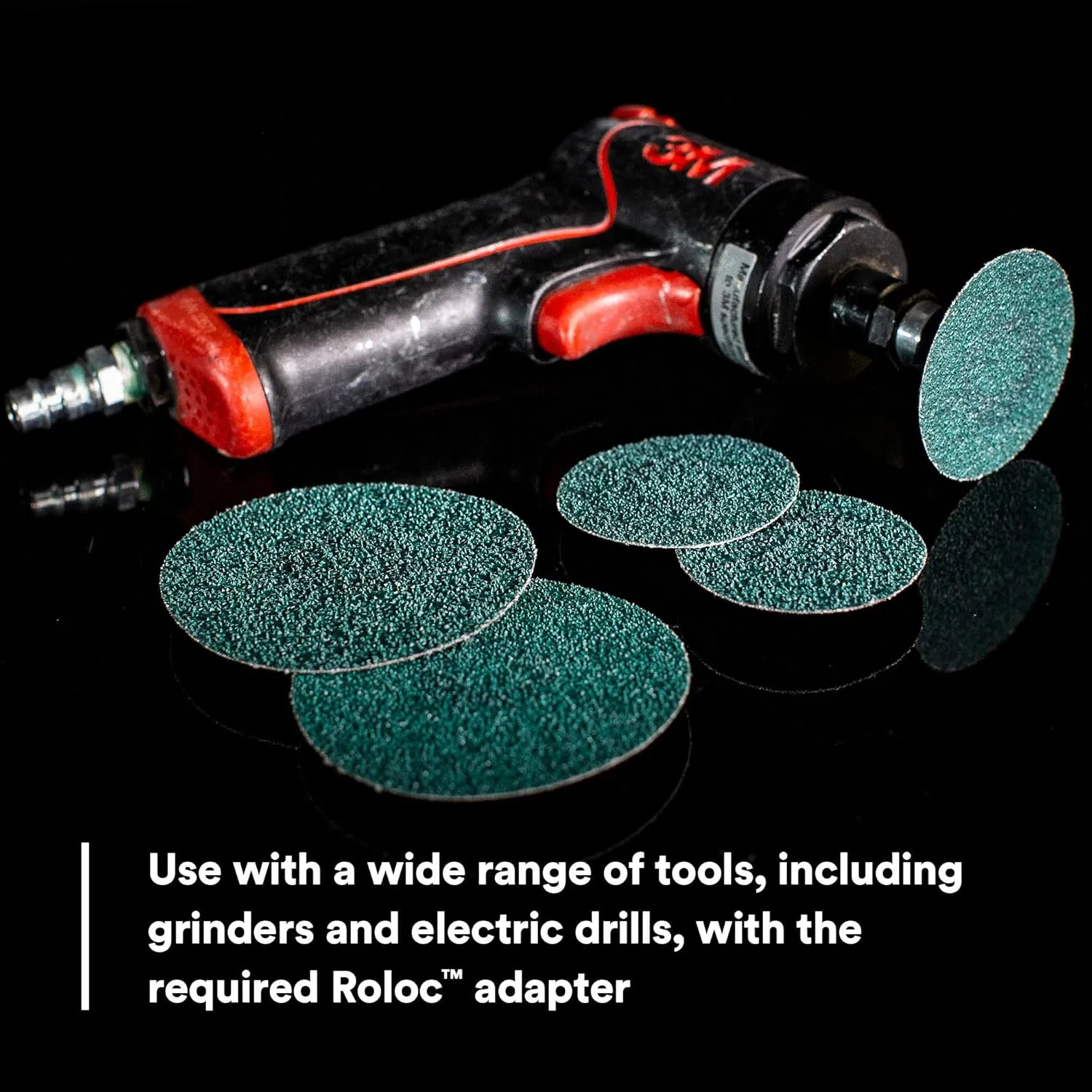 3M Green Corps Roloc Disc 36525, 40+ Grit, 2 in, Pack of 25 Heavy Duty, Quick Change Discs for Grinding, Coating Removal