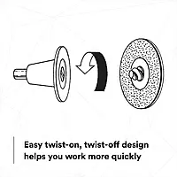 3M Green Corps Roloc Disc 36525, 40+ Grit, 2 in, Pack of 25 Heavy Duty, Quick Change Discs for Grinding, Coating Removal