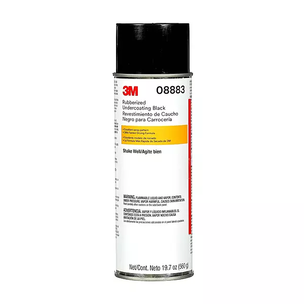 3M Rubberized Undercoating Aerosol Spray, 08883, 19.7 oz, Textured Finish, Anti-Corrosive, Multi-Purpose for Automotive Cars