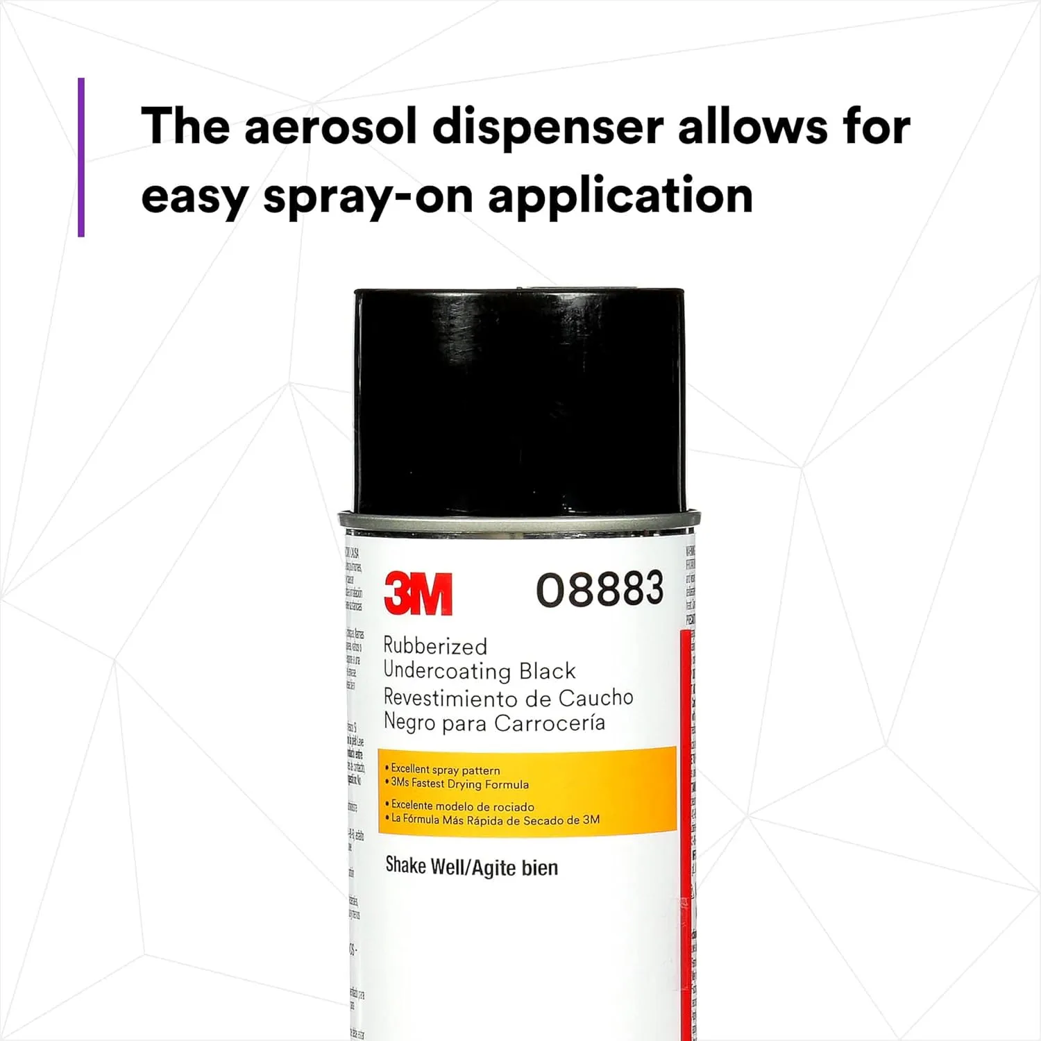 3M Rubberized Undercoating Aerosol Spray, 08883, 19.7 oz, Textured Finish, Anti-Corrosive, Multi-Purpose for Automotive Cars