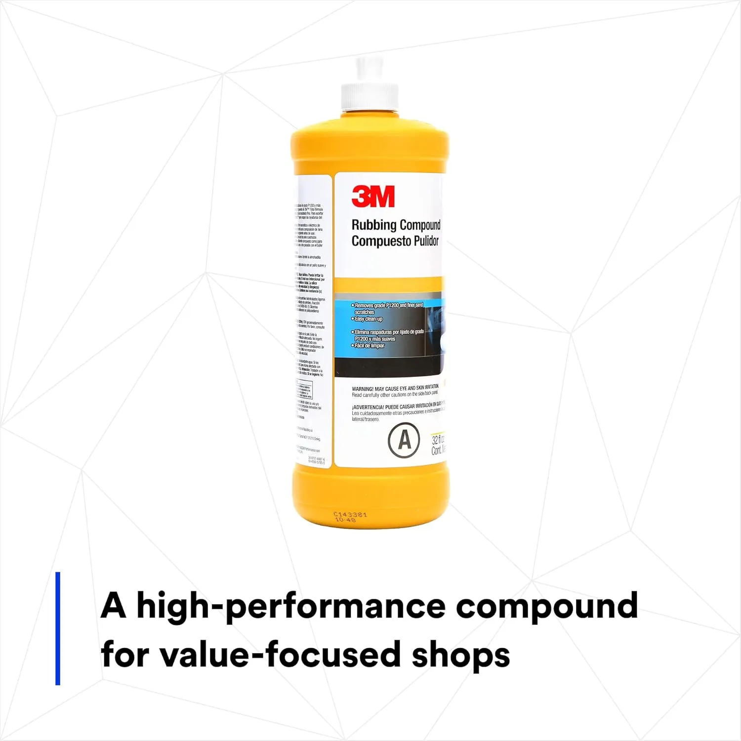 3M Rubbing Compound, 05973, Liquid Formula, 1 qt (32 fl oz/946 mL)