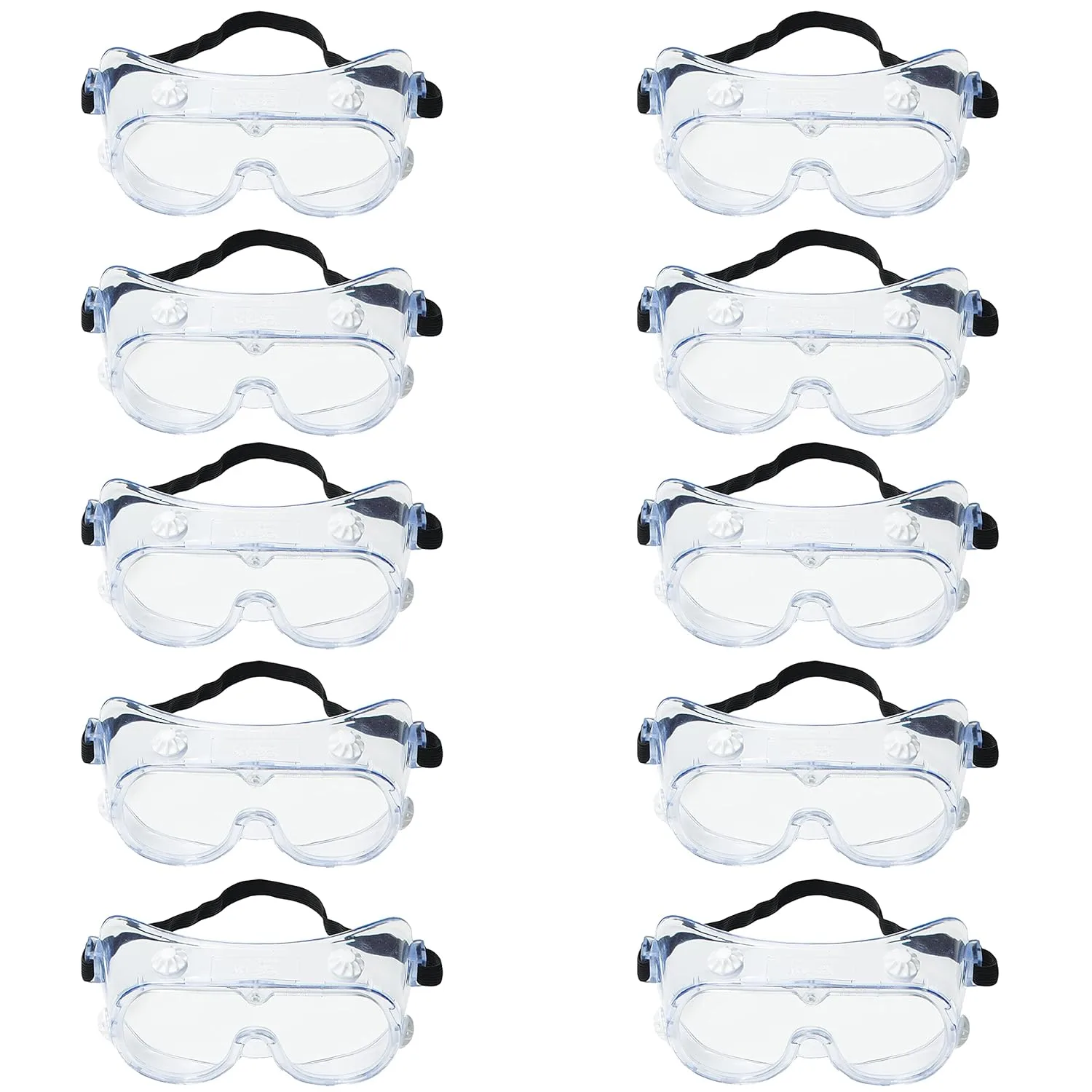 3M Splash Safety Goggles Anti-Fog, Pack of 10, Clear Anti Fog Lens, 40661-00000-10