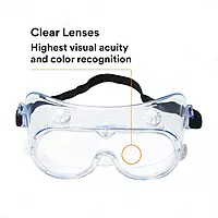 3M Splash Safety Goggles Anti-Fog, Pack of 10, Clear Anti Fog Lens, 40661-00000-10