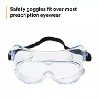3M Splash Safety Goggles Anti-Fog, Pack of 10, Clear Anti Fog Lens, 40661-00000-10