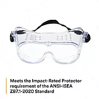3M Impact Safety Goggles 40650-00000-10, Clear Lens