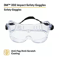 3M Impact Safety Goggles 40650-00000-10, Clear Lens