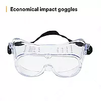 3M Impact Safety Goggles 40650-00000-10, Clear Lens