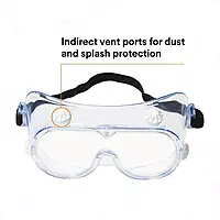 3M Safety Splash Goggle 334 40660-00000-10 Clear Lens 10 ea/case