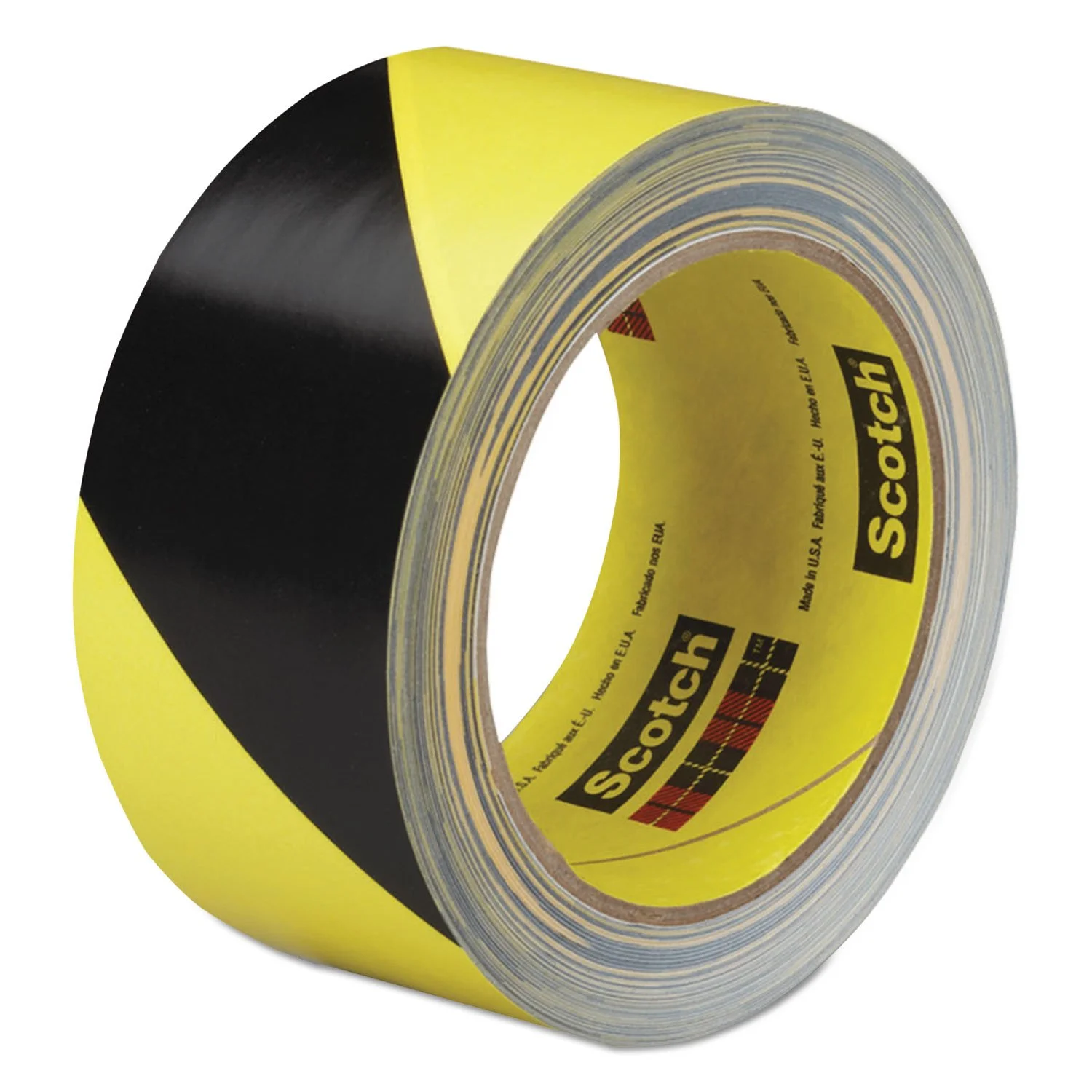 3M Safety Stripe Tape - 2 in x 36 yd (108 ft), Black/Yellow, Vinyl, 5.4 mil (57022)