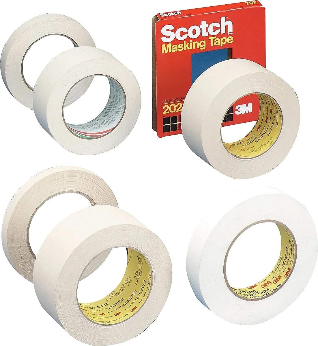 Scotch General Purpose Masking Tape 234, Natural, 36 mm x 55 m (Case of 144)