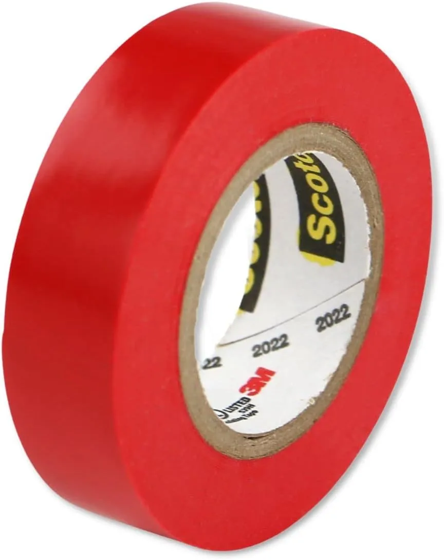 Scotch Vinyl Electrical Tape No. 35 Size: 0.5" W x 240" D, Color: Green