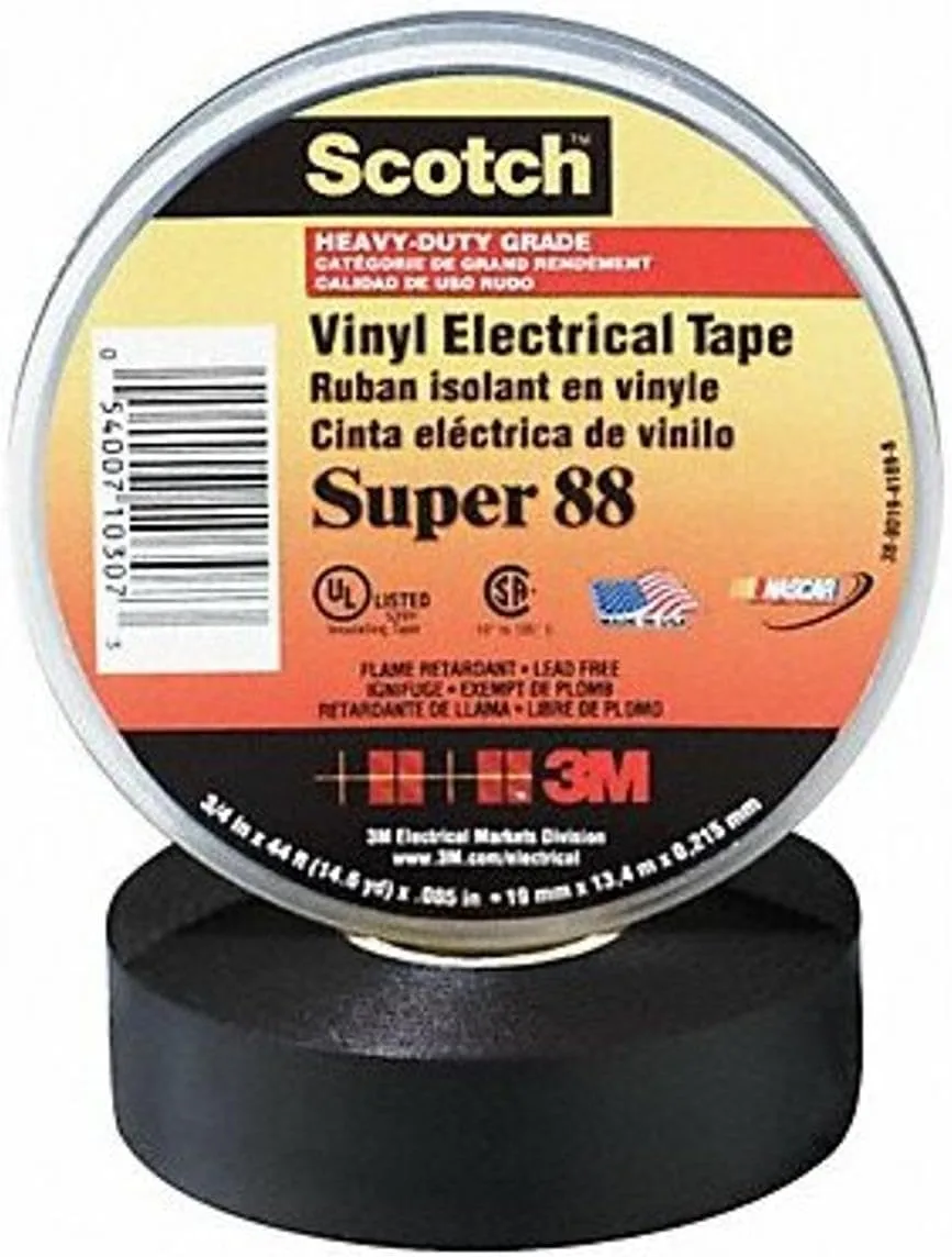 3M 6143 1 Pack Scotch Premium Vinyl Elec Tape 88