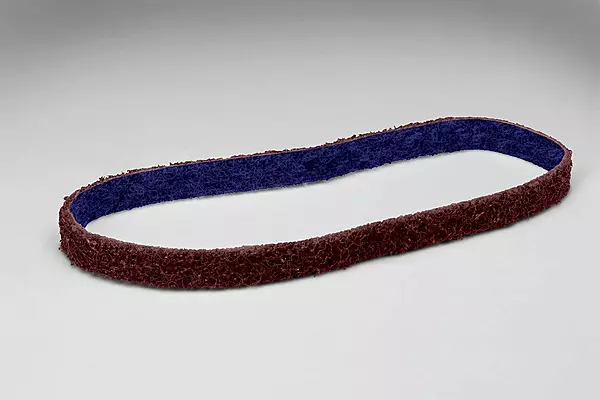 3M Scotch-Brite DF-BL Non-Woven Aluminum Oxide Sanding Belt - Medium Grade - 1/2 in Width x 12 in Length