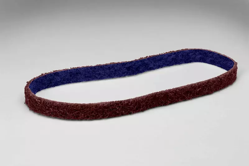 3M Scotch-Brite DF-BL Non-Woven Aluminum Oxide Sanding Belt - Medium Grade - 1/2 in Width x 12 in Length