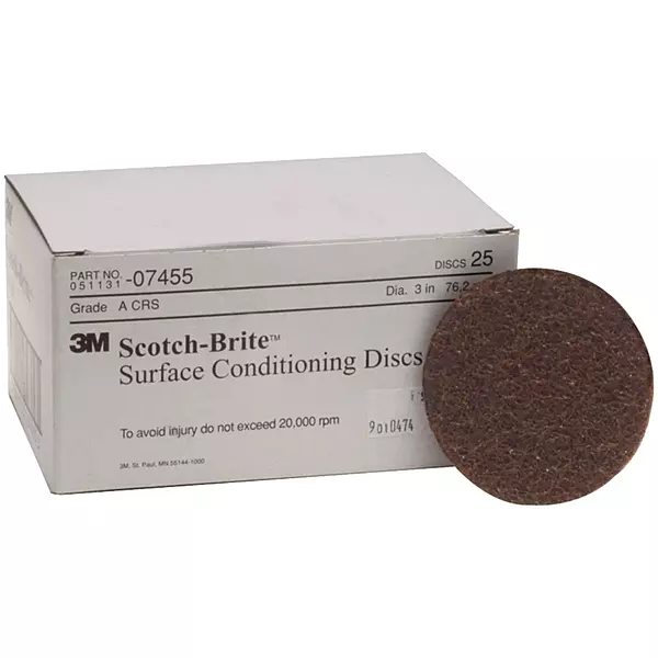 3M Scotch-Brite SC-DH Medium Grit, 2" x NH Aluminum Oxide Surface Conditioning Disc Maroon (50 Pack)