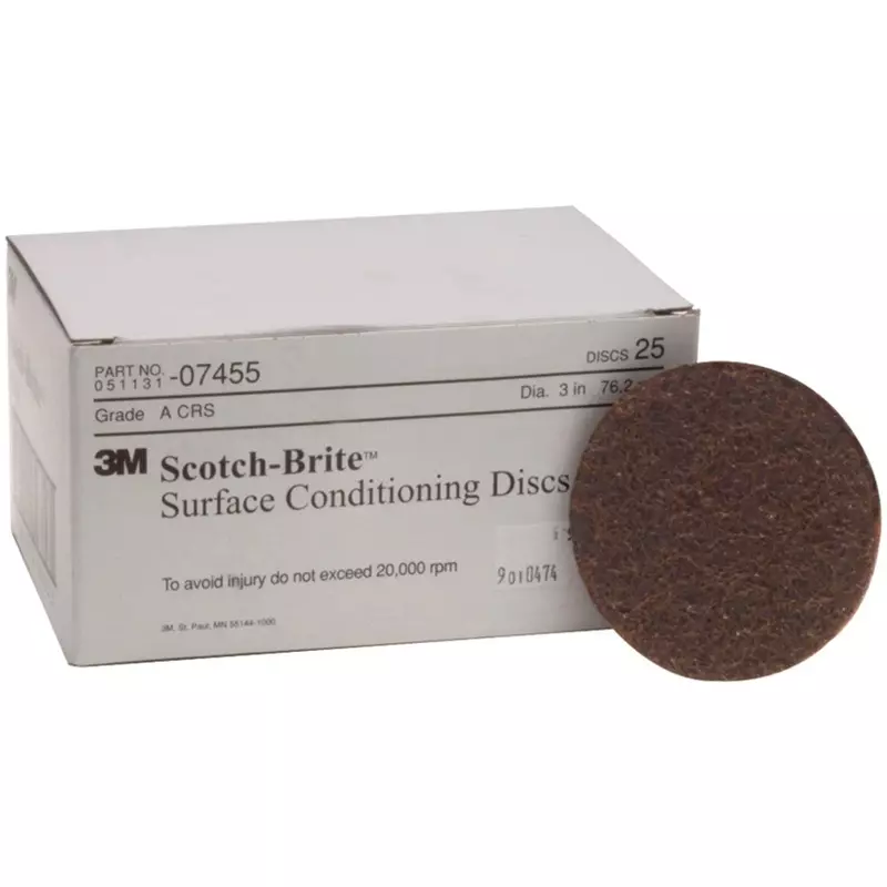 3M Scotch-Brite SC-DH Medium Grit, 2" x NH Aluminum Oxide Surface Conditioning Disc Maroon (50 Pack)