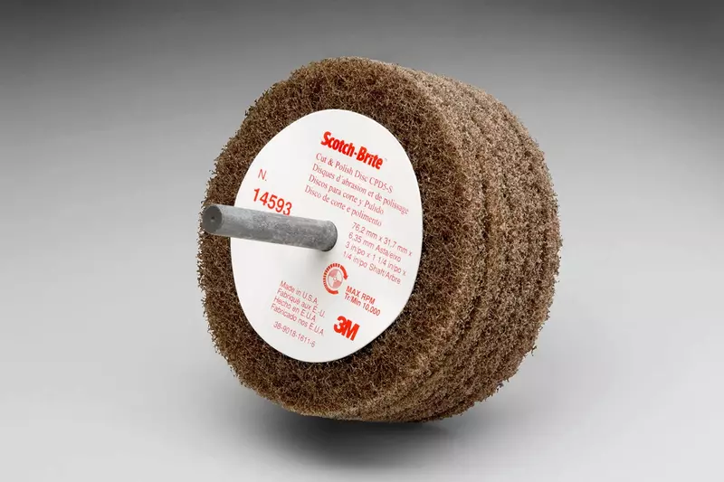 3M Scotch-Brite CPD5-S Deburring/Buffing Disc, 3 x 1.25 in, Medium