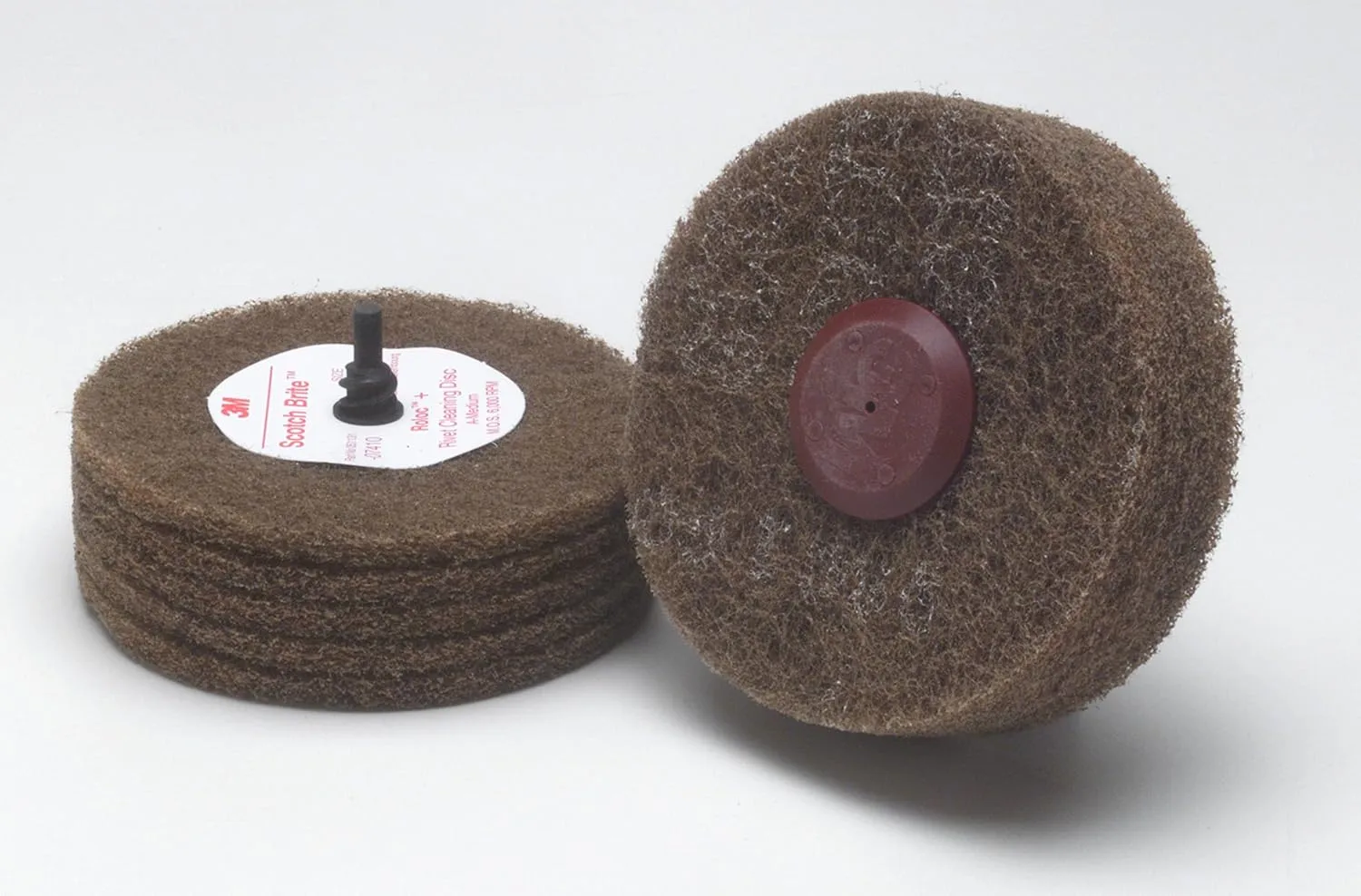 Cubitron Scotch-Brite Rivet Cleaning Disc 07410, 4 in x 1-1/4 in A MED, 10 per case