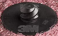 3M Scotch-Brite SC-DR Medium Grit, 4" x NH Aluminum Oxide Surface Conditioning TR Roloc Disc Maroon (25 Pack)