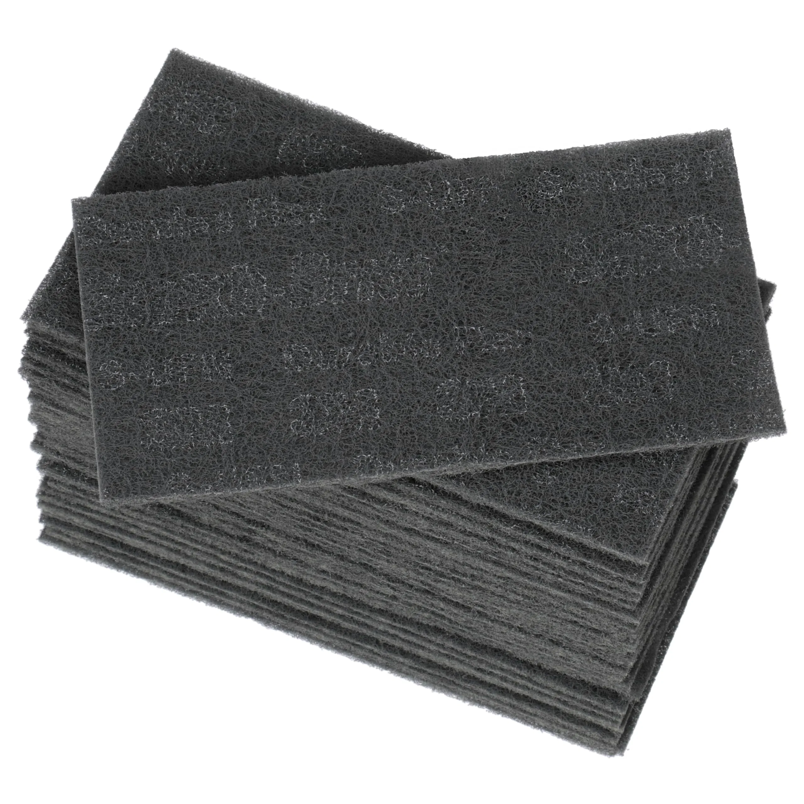 3M Scotch-Brite Durable Flex Hand Pad, Ultra Fine Grade, Pack of 25, 4.5 in x 9 in, Silicon Carbide, Gray